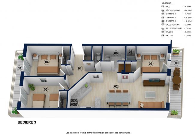 Apartment in La Clusaz - Bedière, apartment 3 - for 8 people 3* in the village  Apartment in La Clusaz - Bedière, apartment 3 - for 8 people 3* in the village