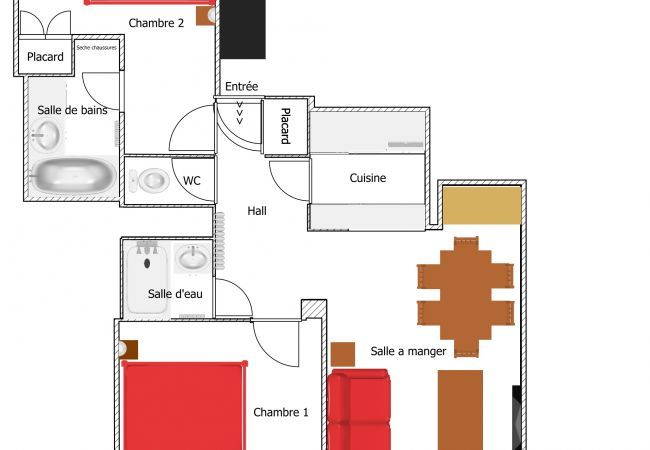 Apartment in La Clusaz - Elan 7- Flat 3 rooms 3*, Village centrer Apartment in La Clusaz - Elan 7- Flat 3 rooms 3*, Village centrer