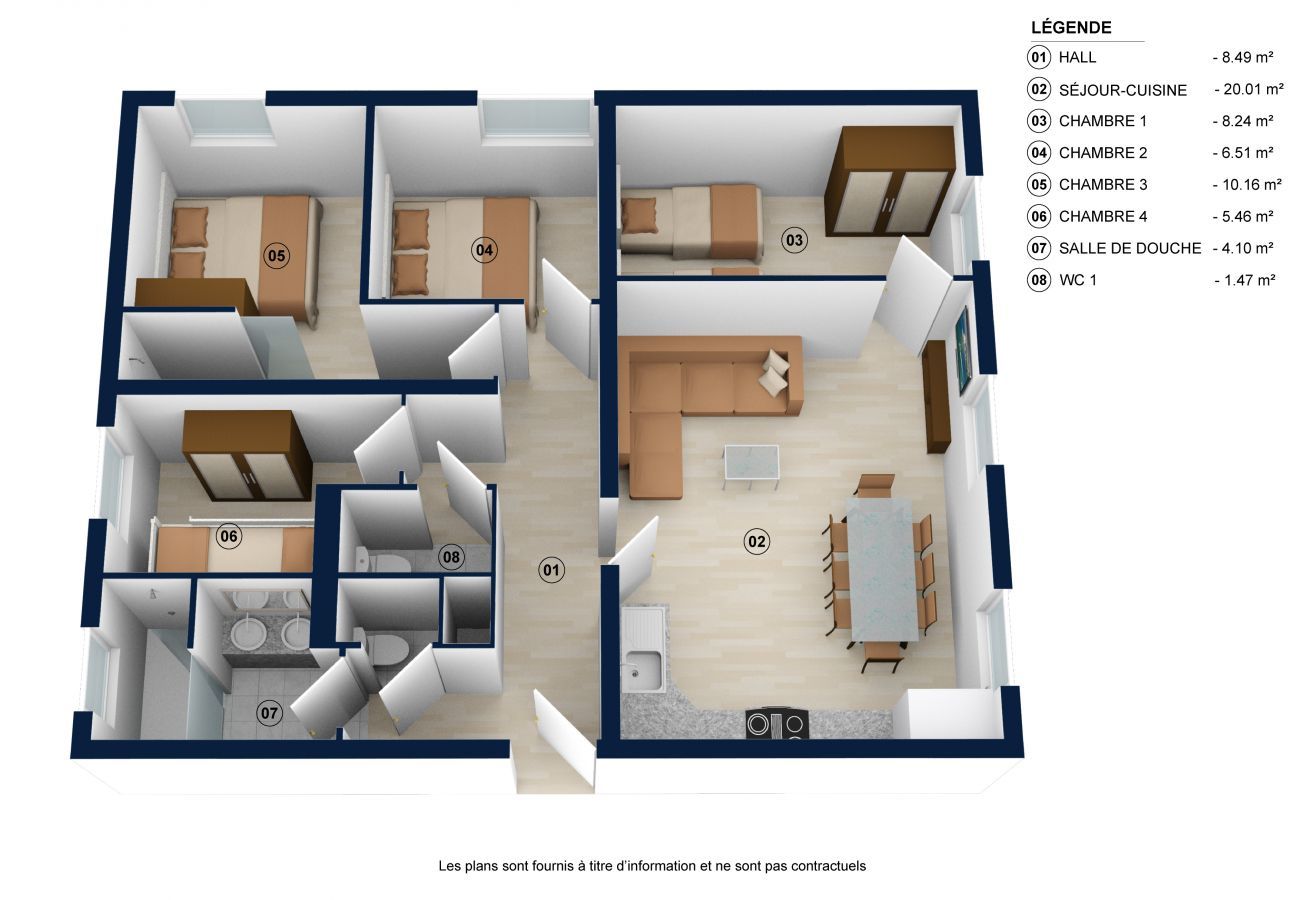 Apartment in La Clusaz - Gentianes 1 - Apartment 3*** in the village, near ski slope for 8 people