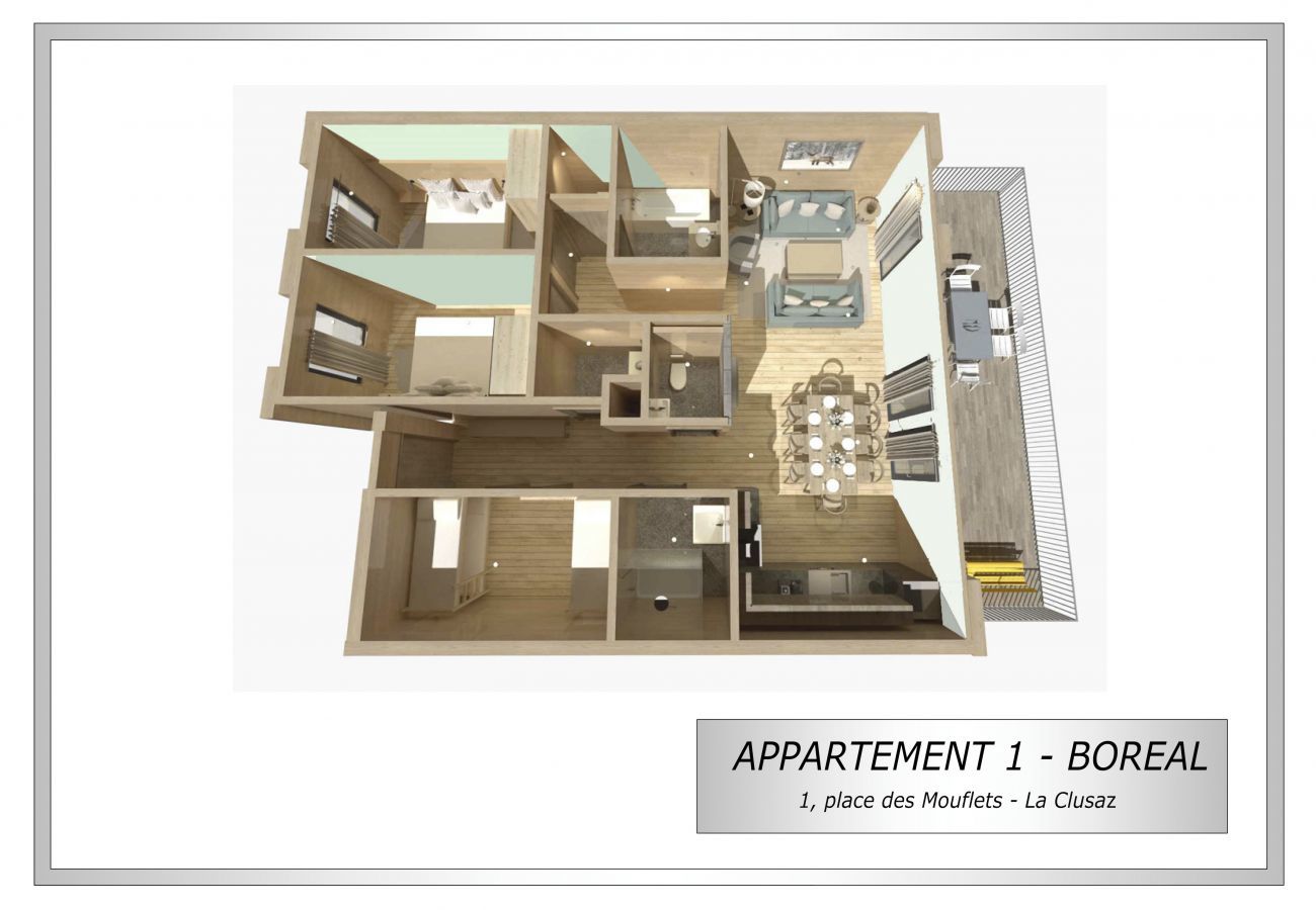 Apartment in La Clusaz - Boréal - Apartment 10 pers. 4 * village center