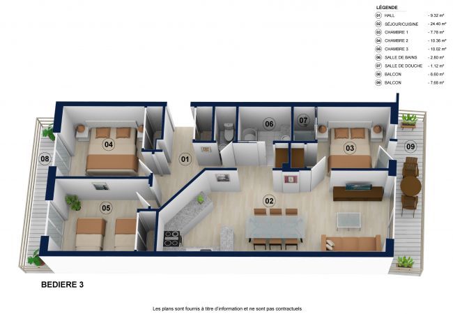 Appartement à La Clusaz - Bedière, appartement 3 - 8 pers. 3* centre village 