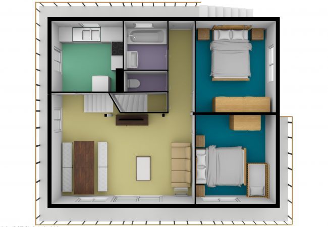 Chalet à La Clusaz - Ty menez 2 - Appartement dans chalet  2*, skis aux pieds 9 pers. Chalet à La Clusaz - Ty menez 2 - Appartement dans chalet  2*, skis aux pieds 9 pers.