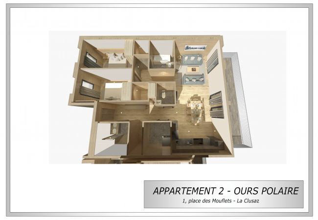 Appartement à La Clusaz - L'ours polaire - Appartement 4* centre village 10 pers. Appartement à La Clusaz - L'ours polaire - Appartement 4* centre village 10 pers.