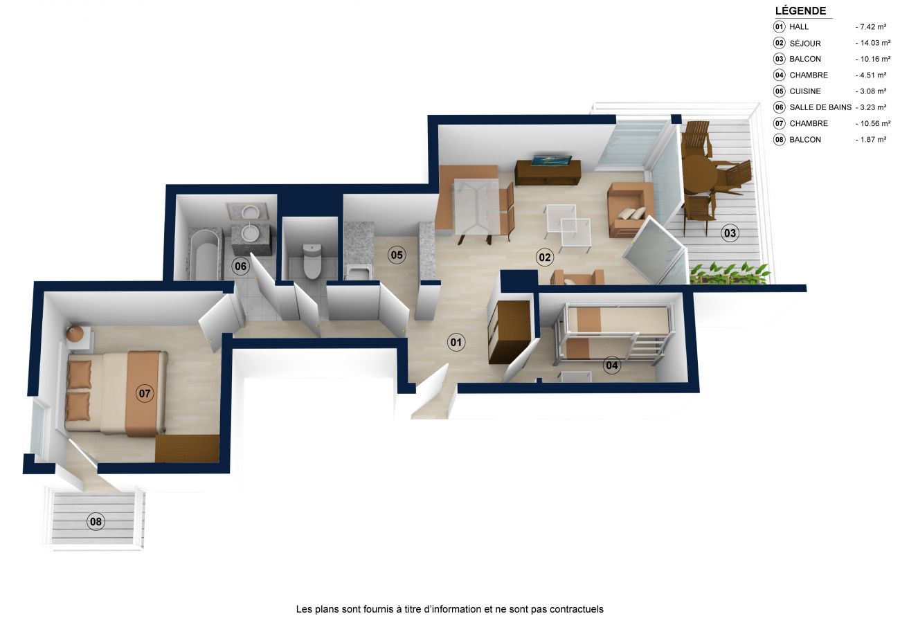 Appartement à La Clusaz - ELAN 15, 6 pers, centre village, 2*