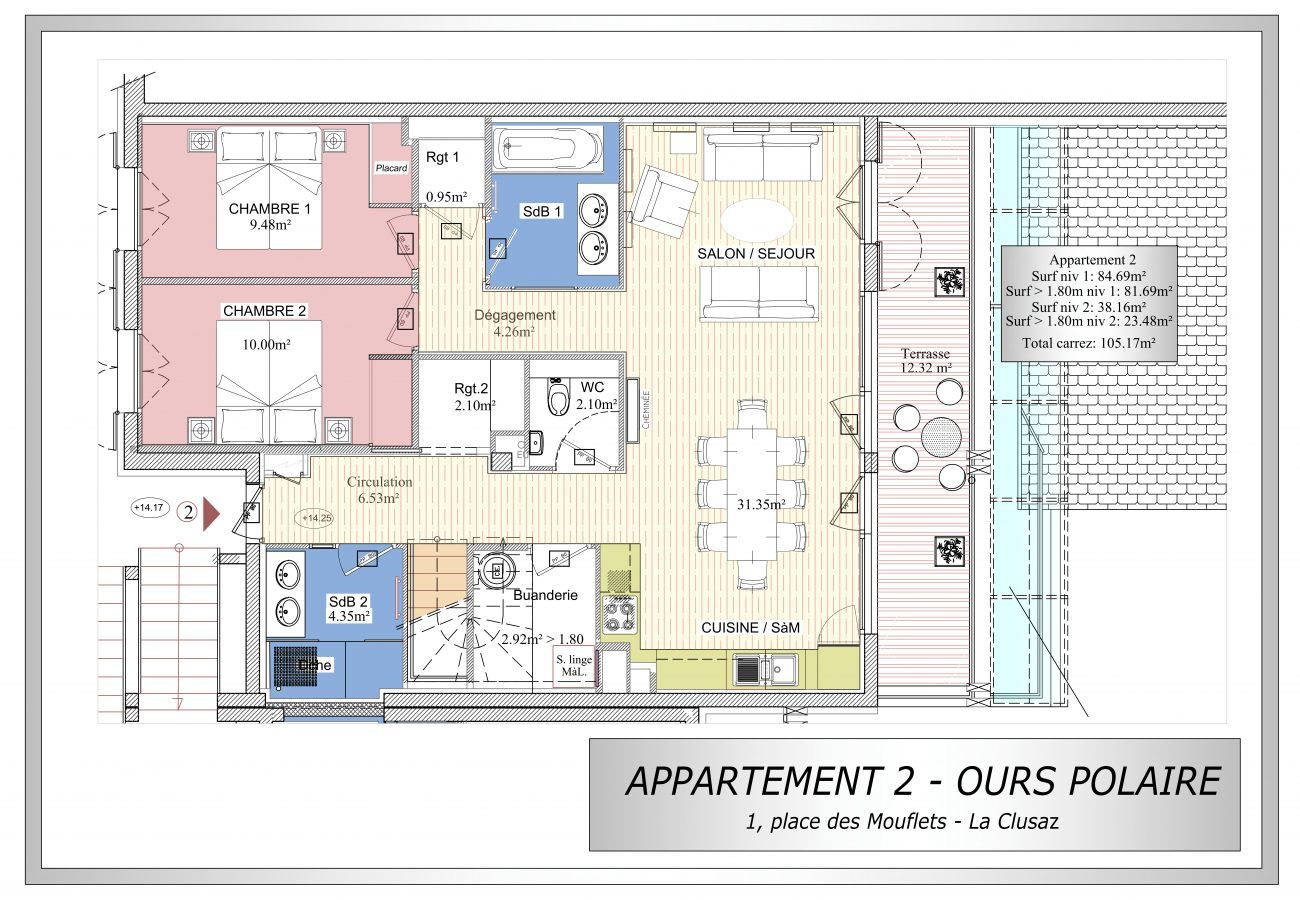 Appartement à La Clusaz - L'ours polaire - Appartement 10 pers. 4* centre village